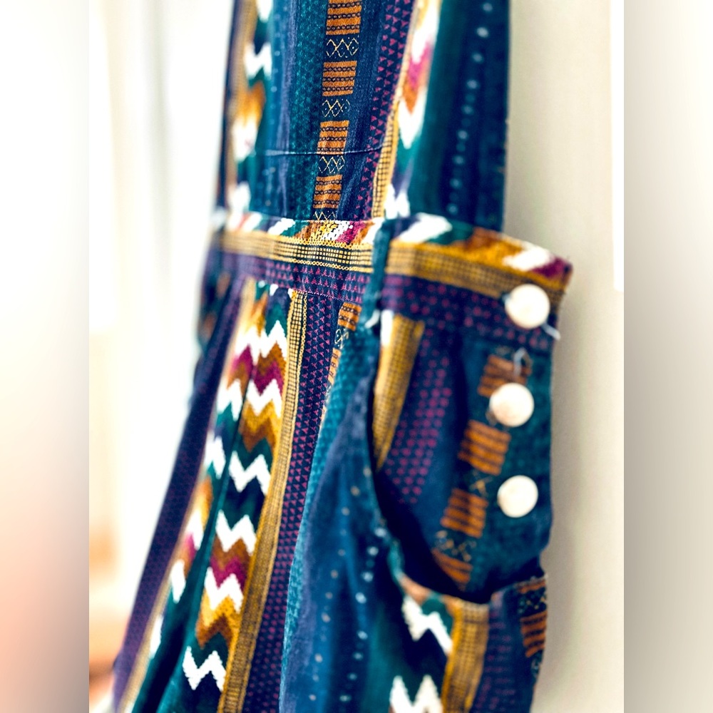 Retro Patterned Overalls - Picture 3 of 3